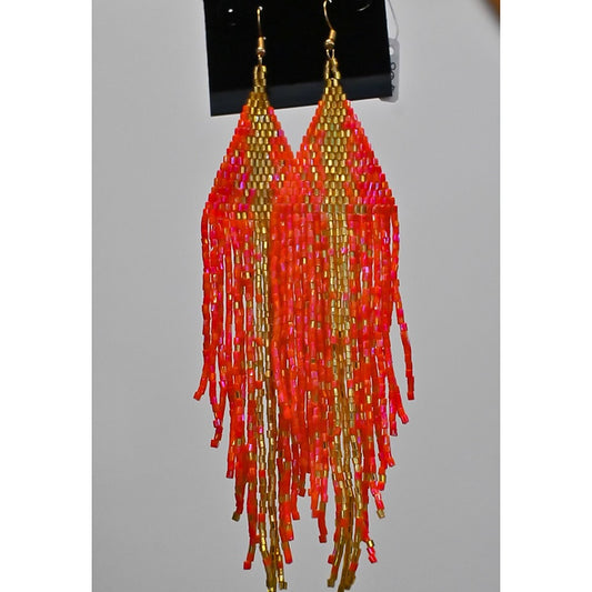 Beaded Fringe Earrings