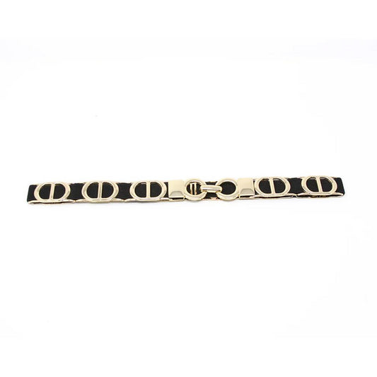 Stretchy Oval Metallic Belt