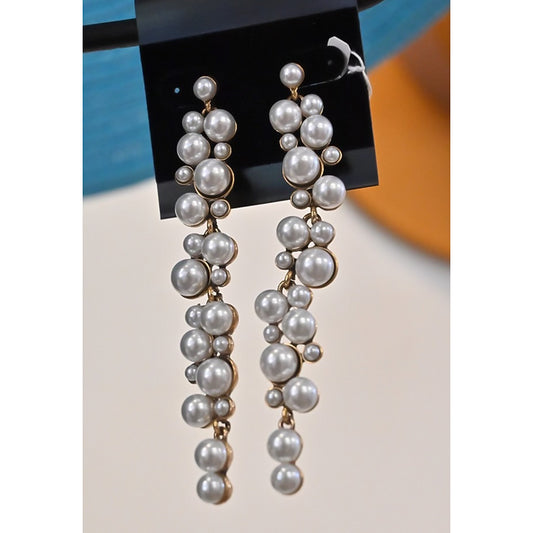 Long Drop Pearl Earring