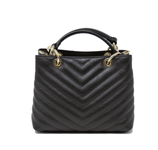 Signature Chevron Leather Bag (Variant Colors)